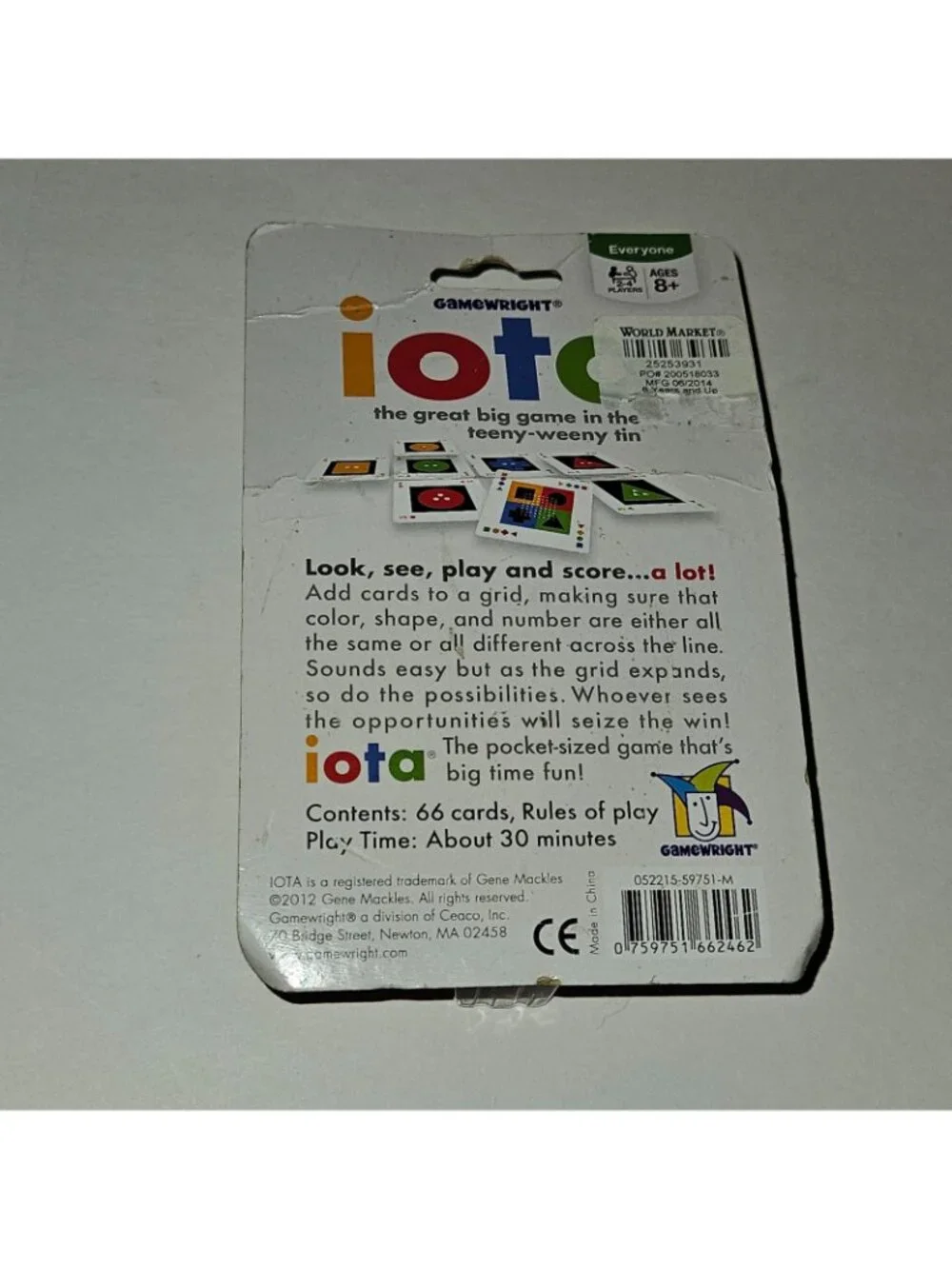 Iota Great Big Game Teeny Weeny Tin Cards Instructions Gamewright FACTORY SEALED